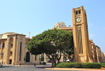 Obraz premium Śródmieście Bejrutu: plac Nejmeh