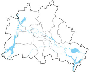 Berliner Bezirke - ohne Beschriftung