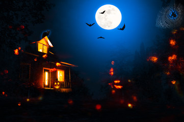Fototapeta na wymiar halloween gespenster in der nacht