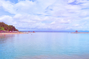 Sanur Beach, at Bali.  with Dreamy Pink Effects