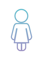Obraz premium little girl figure silhouette