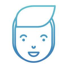 young man head avatar character