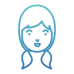 beautiful and young girl head
