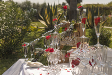 wedding, present, gift, detail, party, bomboniera, bomboniere, ceremony, baptism, italian, favors, restaurant, food, glass, festive, ribbon, background, guest, rose, sweet, indoor, confetti, closeup, 