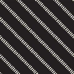 Obraz premium Hand drawn lines seamless pattern. Abstract geometric tiling background. Freehand black and white texture.