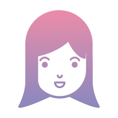 beautiful and young woman head