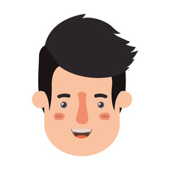 young man head avatar character