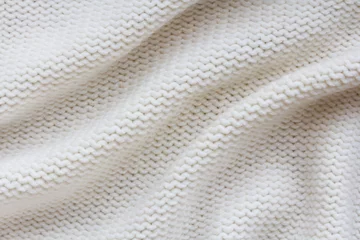 Crédence de cuisine en verre imprimé Poussière fond de tissu tricoté beige. modèle de point jersey inversé