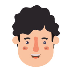 young man head avatar character