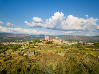 Obraz premium Aerial view of the Castle of Monterrey in Ourense