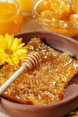 sweet honey on the table