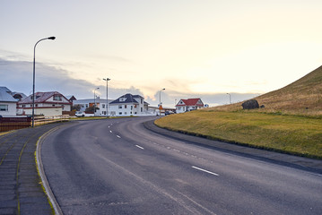 Vestmannaeyjar, Iceland - OCTOBER 15, 2017: Vestmannaeyjar  is a town and archipelago off the south coast of Iceland.