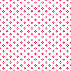 Color pink dense cute little flower dots pattern on white background