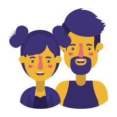 couple avatar characters icons