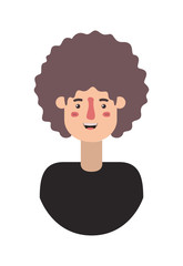 young man with afro avatar character