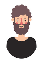 young man with beard avatar character