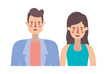 couple avatar characters icons