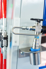 Gas filling automotive column.
