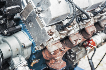 Fototapeta premium Internal combustion engine operating on gas fuel