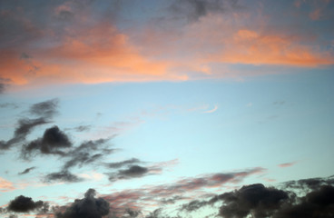 The sky at sunset