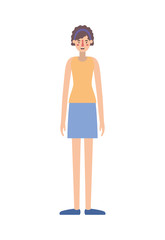 beautiful and young woman character