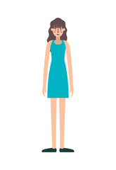 beautiful and young woman character