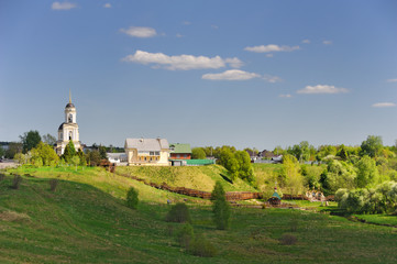 Fototapeta na wymiar Spring in Radonezh, Moscow region, Russia