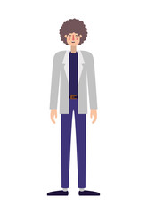 young man with afro avatar character