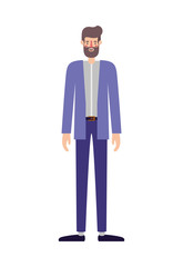 young man with beard avatar character
