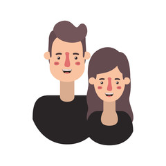 Obraz na płótnie Canvas couple avatar characters icons