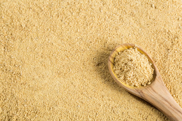Ginger powder finely ground. Zingiber officinale