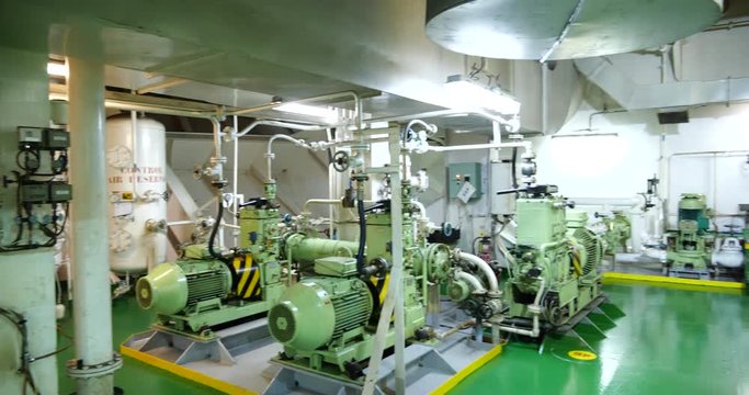 engine room of ship