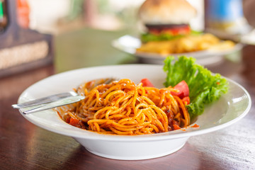 spaghetti italian food