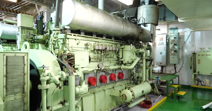 engine room of ship