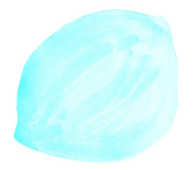 Soft blue watercolor abstract background, spot, splash of paint, blot, divorce. Vintage pattern for different design and decoration.