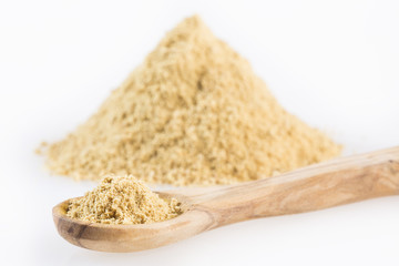 Ginger powder finely ground. Zingiber officinale