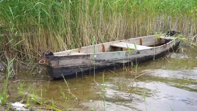 Old wooden boat
