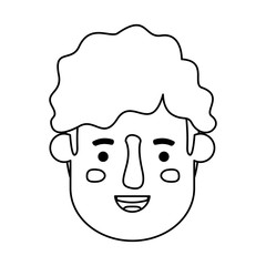 young man head avatar character