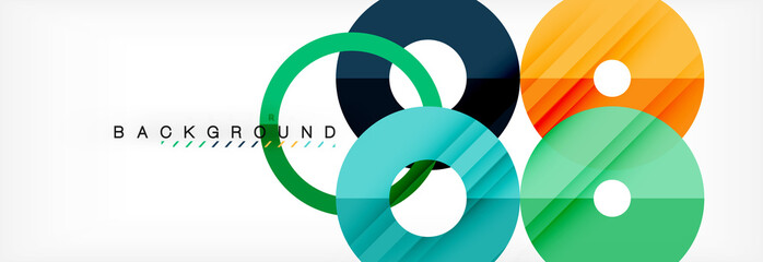 Geomtric modern backgrounds, rings abstract template