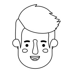 young man head avatar character