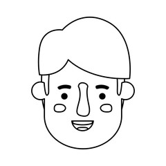 young man head avatar character