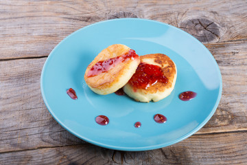 Traditional russian cheese pancakes