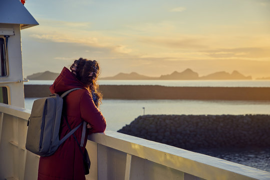 View of the Westman Islands from the ferry