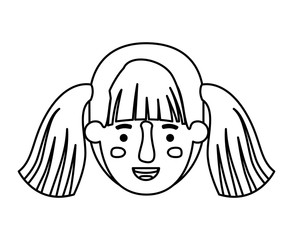 beautiful and young girl head