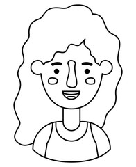 beautiful and young woman character