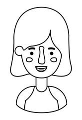 beautiful and young woman character