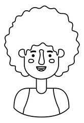 young man with afro avatar character