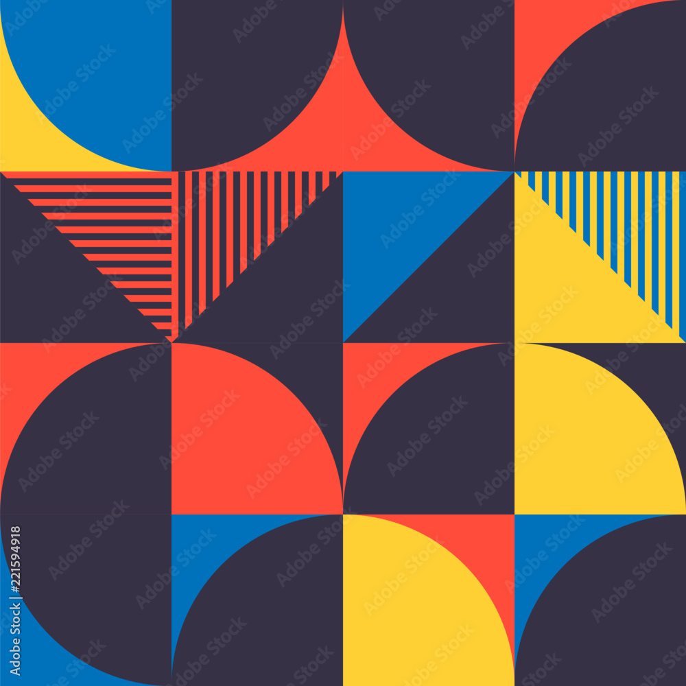 Wall mural minimalist background seamless pattern with simple shape