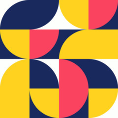 Minimalist background seamless pattern with simple shape