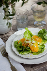 Orange and leek salad